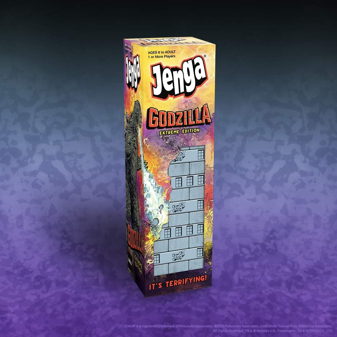 Jenga: Godzilla Extreme Edition | Based on Classic Monster Movie Franchise | Collectible Game with Unique Gameplay Featuring Movable Godzilla Piece image number 2