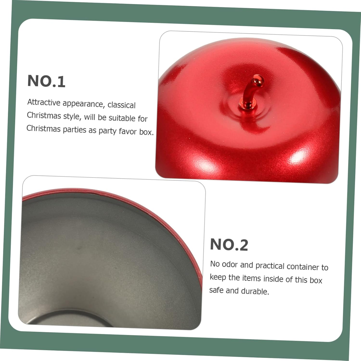 OATIPHO 10Pcs Sealed Candy Storage Jars Lids Apple Shape Tea Cans for Kitchen Home Tea Jar Decor