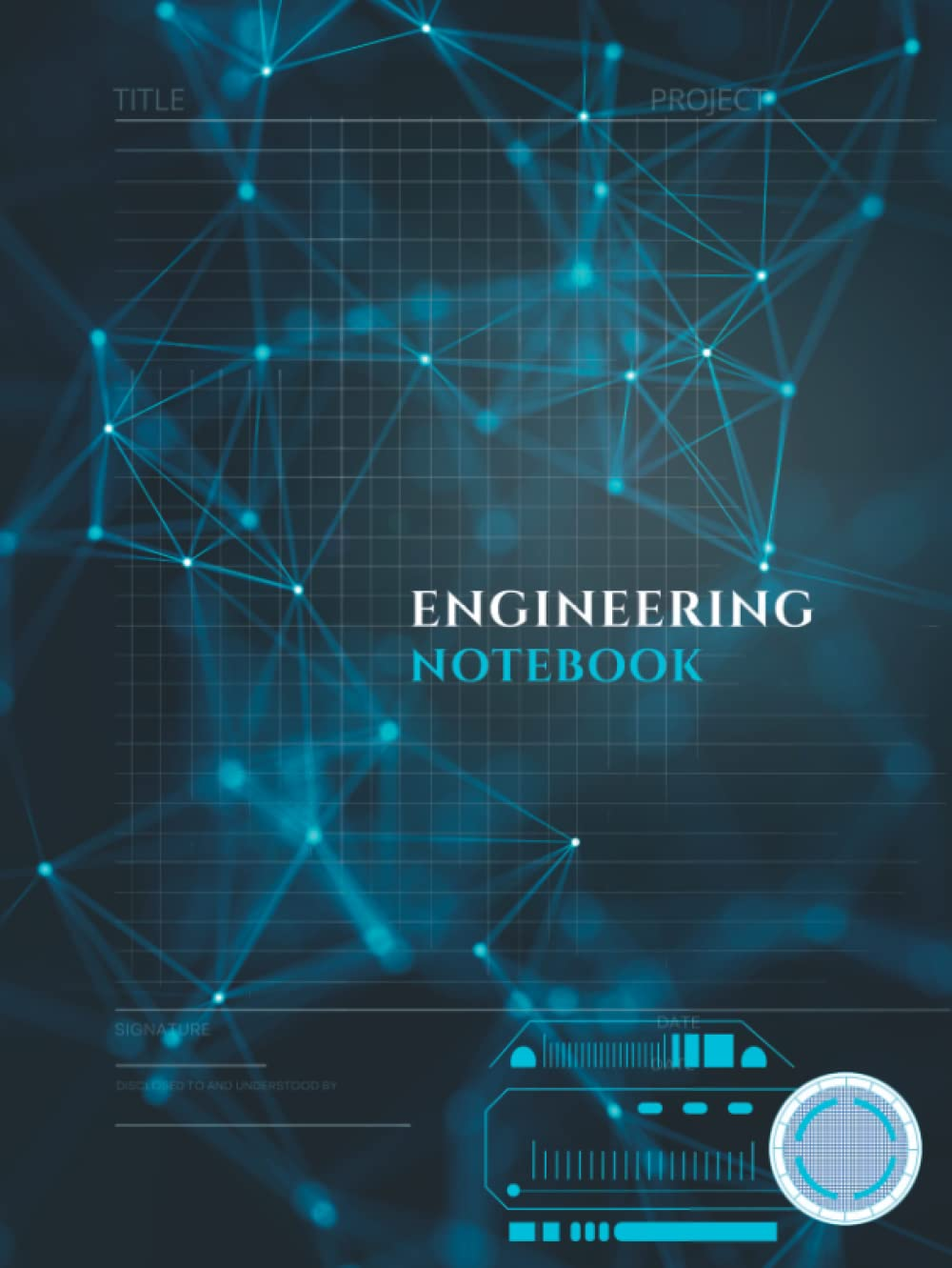 Engineering Notebook: Blue, Aesthetic Journal with Quad Ruled Graph Paper for Engineers, Teachers, High School, and College Students to Record Ideas, Research, and Design Projects image number 1