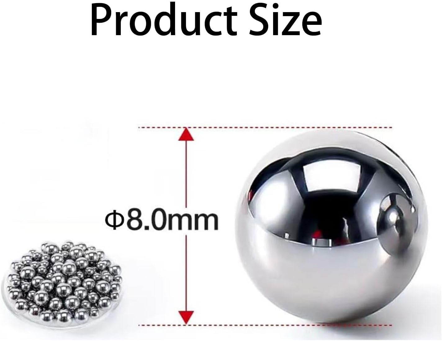 160Pcs 8Mm Steel Balls,Steel Bearing Balls Precision Balls, for Ball Bearing,Bracket Bike Loose, Keychain Wheel,Bearing Ball Replacement Part