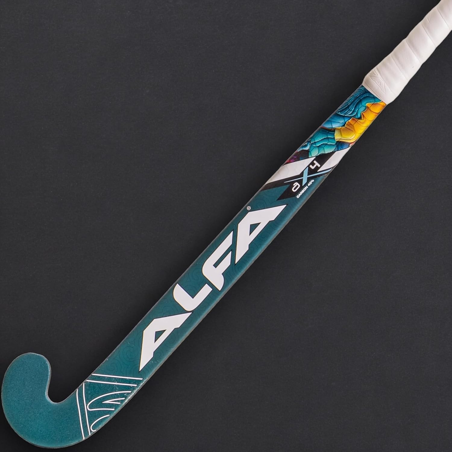 ALFA AX4 Hockey Stick | Color: Green Spark | Size: 36.5" | Material: 40% Carbon Composite | Gender: Unisex | Scoop Bend for Drag Flicks | Ergonomic Grip for Precision | Lightweight for Agility image number 2