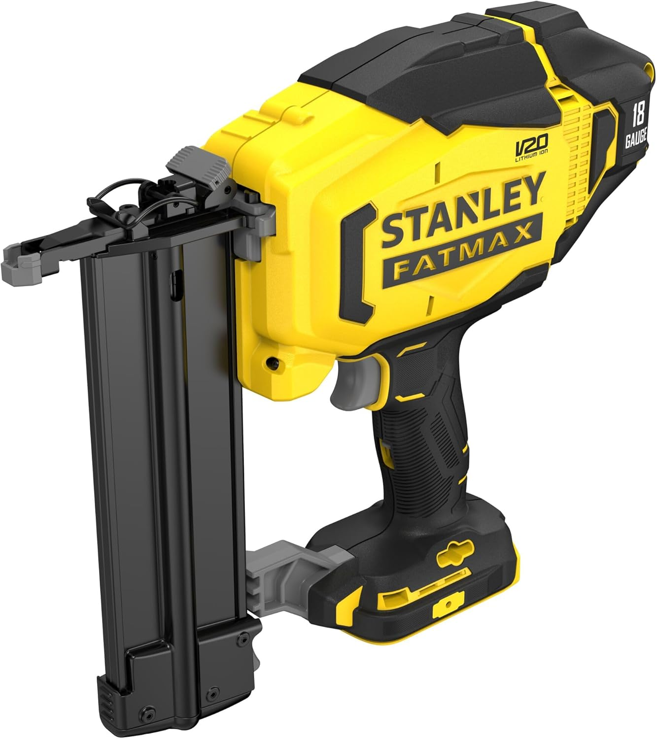 STANLEY FATMAX V20 | 18V 18 Gauge Finishing Nailer - up to 425 18Ga Brad Nails, Stores 100 Nails, Tool-Free Depth Adjustment, LED Work Light, Nailer Only image number 3