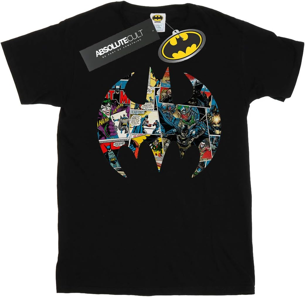 DC Comics Boys Batman Comic Book Logo T-Shirt Black 5-6 Years image number 2