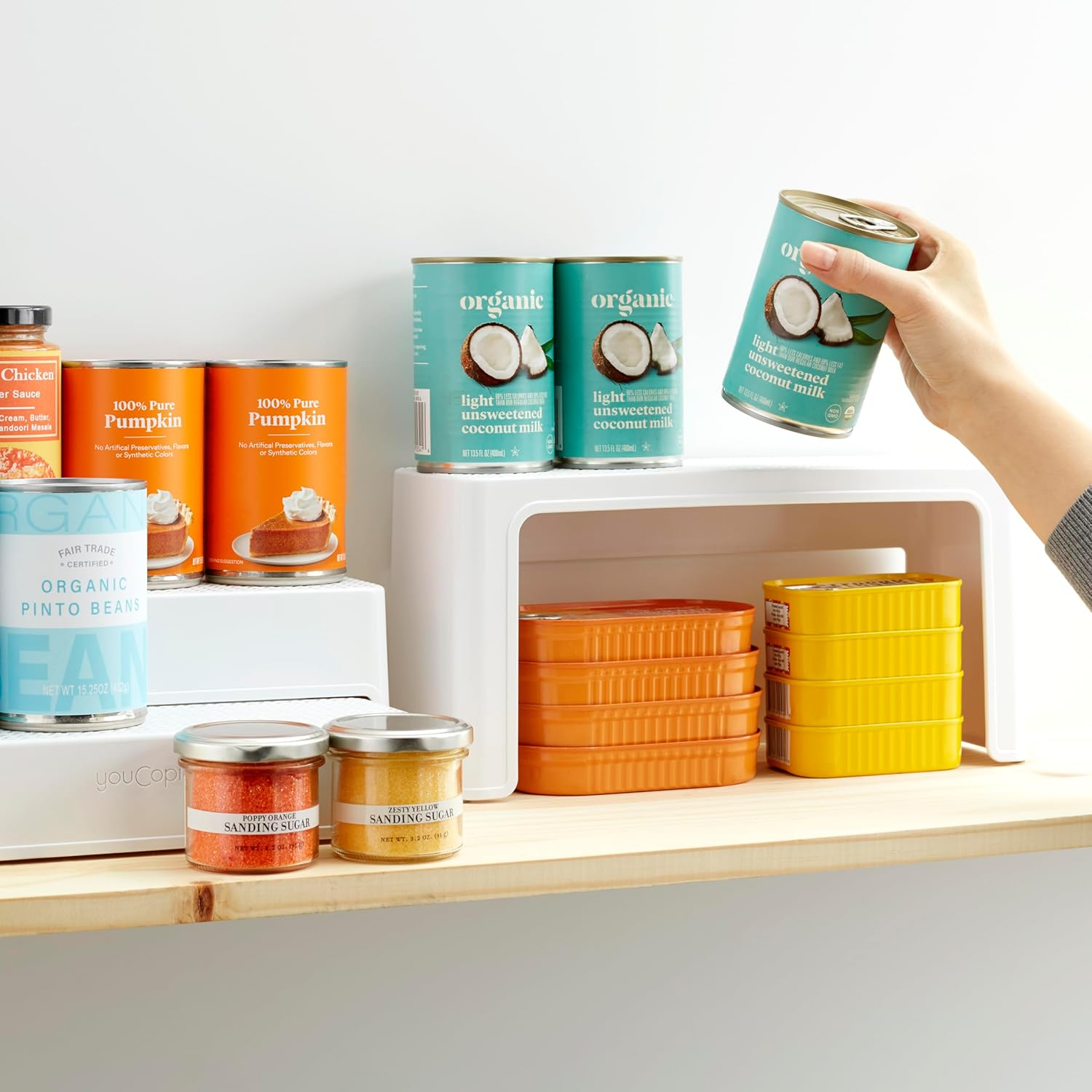 Youcopia Shelfsteps Can Organizer, 3 Shelf, White image number 1