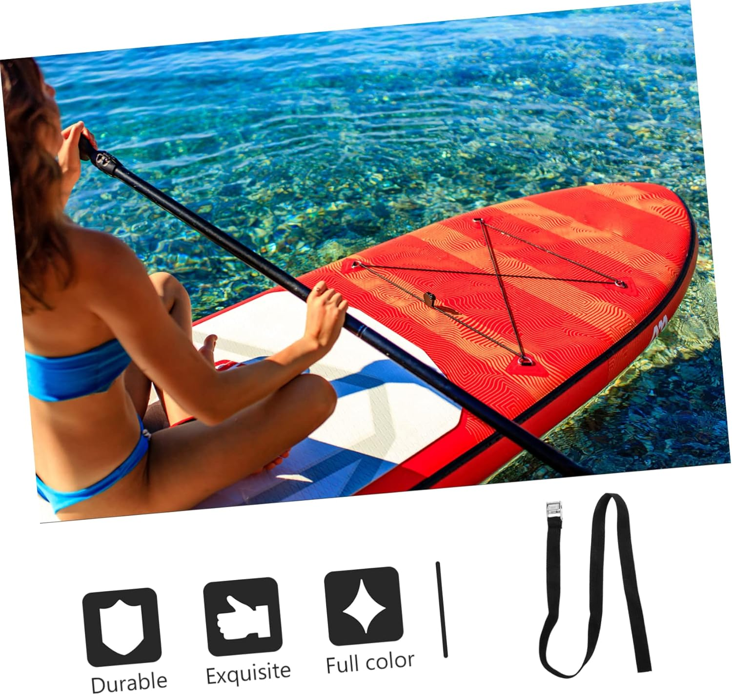 LOORGVEL 2Pcs Luggage Bundling Straps with Buckle Travel Suitcase Tie Straps for Outdoor Fitness Gear and Surfboard Roof Rack Secure Packing Belt