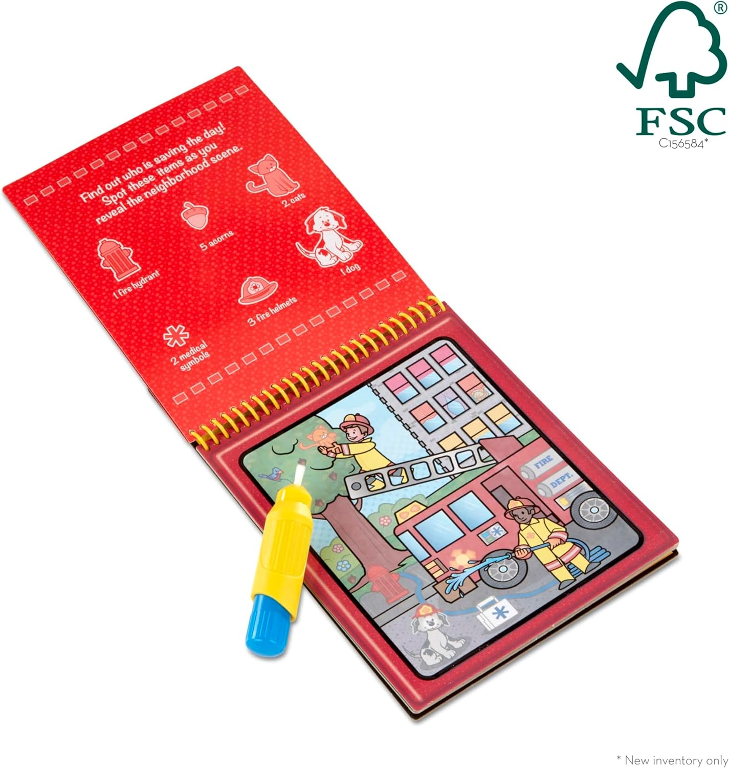 Melissa & Doug 5375 on the Go Water Wow! Water Reveal Pad: Vehicles - 4 Boards and Water Pen,Yellow, 10 Inch - Vehicles image number 4