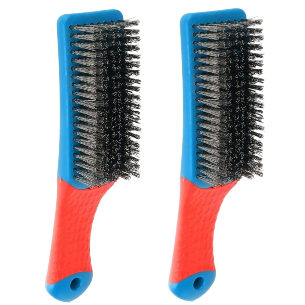Stainless Steel Wire Metal Cleaning Brush, Used for Removing Rust and Dirt, Paint Scrubbing, 2 Pieces of Hard-Bristled Scraper Brush image number 3
