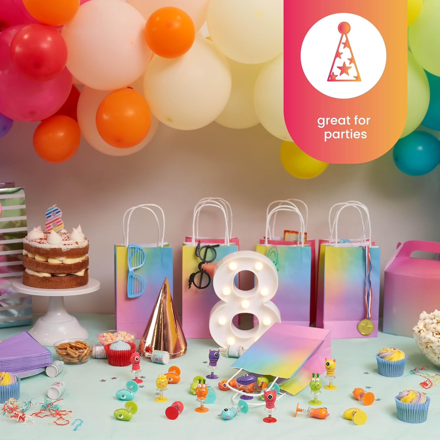 The Twiddlers Monster Jump up Toys - Pack of 36 Mini Pop Ups - Ideal for Kids Birthday Party | Goodie Bag Fillers | Classroom Prize & Rewards | Lucky Dip Favors for Children image number 3