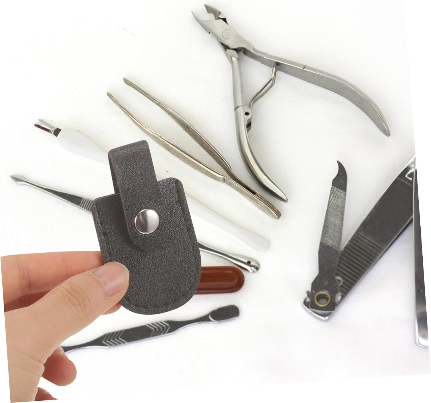 CLISPEED PU Nail Scissor Cover Sleeve Protective Holder for Cuticle Scissors Manicure Pedicure Tool Storage Pouch Scratch Dirt Bump Resistant Fit Idea image number 6