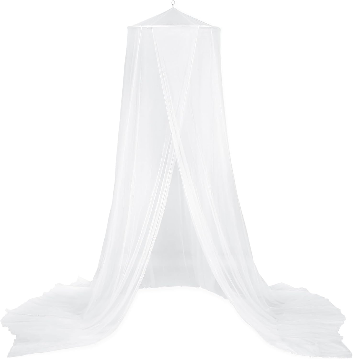 GWHOLE Universal Mosquito Net for Bed Canopy Netting for Single to King Size Beds, White image number 3