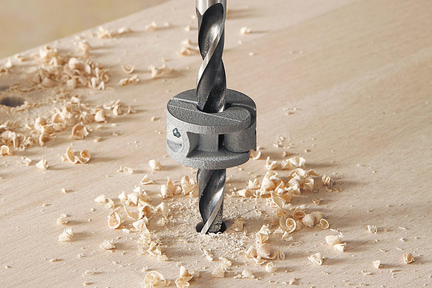 Wolfcraft Universal Depth Stop Set, 3 Pcs. I 2755000 I for Restricted-Depth Drilling image number 4