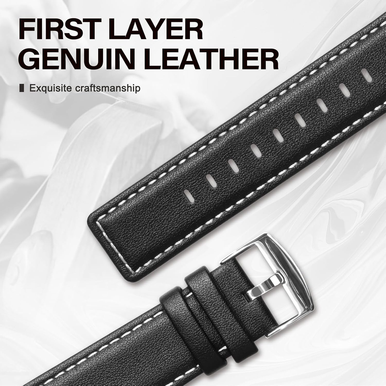 EDIMENS Leather Bands Compatible with Apple Watch 42Mm 44Mm 45Mm Band Men Women,Vintage Genuine Leather Wristband Replacement Band Compatible for Apple Iwatch Series 8 7 6 5 4 3 2 1 SE Sports Edition