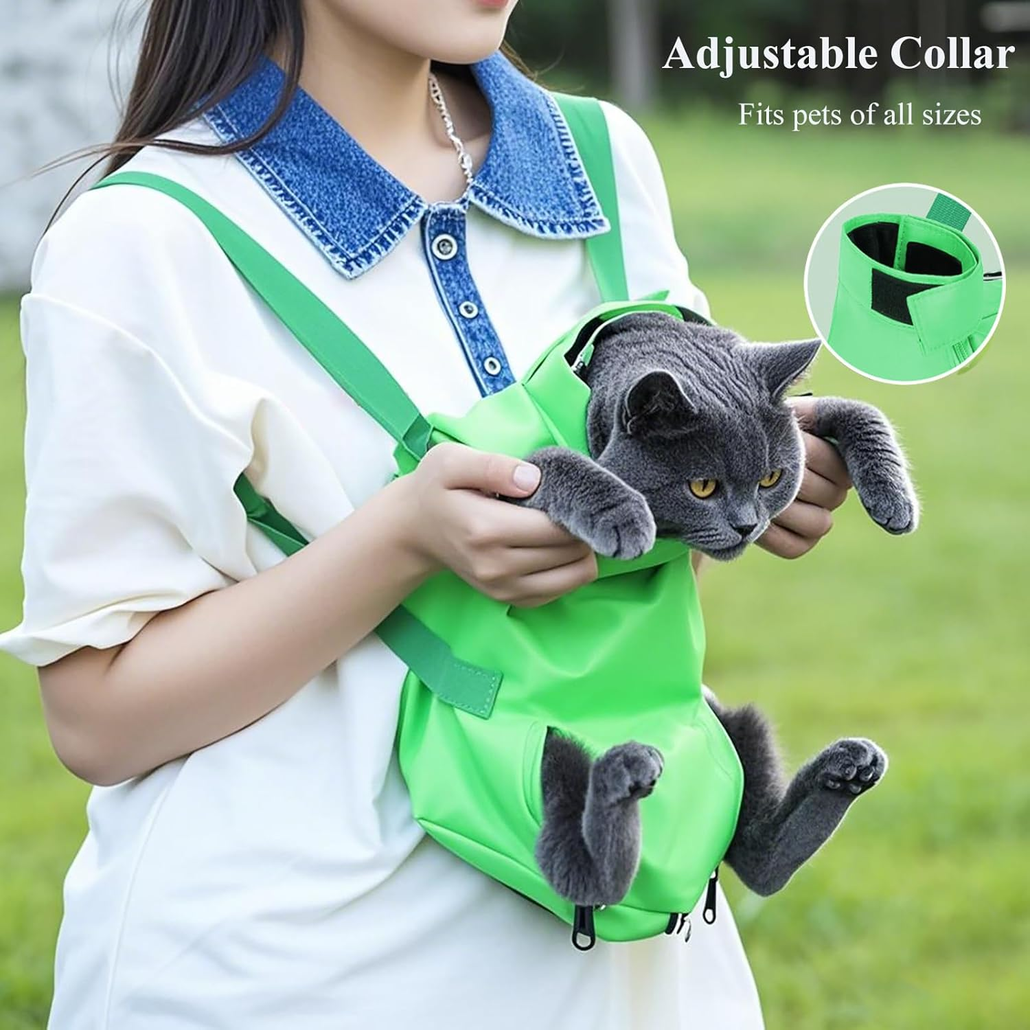 FAMKIT Cat Grooming Bag, Nail Clipping Cleaning Trimming Bags, Adjustable, Multifunctional Pet Care, Ankle Bag, Scratch-Resistant, for Bathing/Travel image number 5