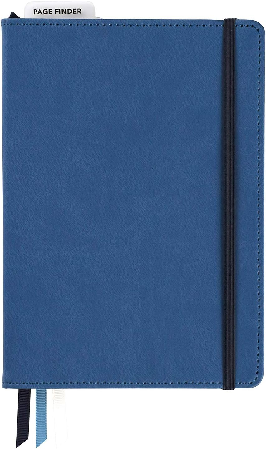 C.R. Gibson Blue Leatherette Freestyle Organizer and Planner Dot Grid Notebook, 6'' W X 8.5'' L, 240 Pages image number 2
