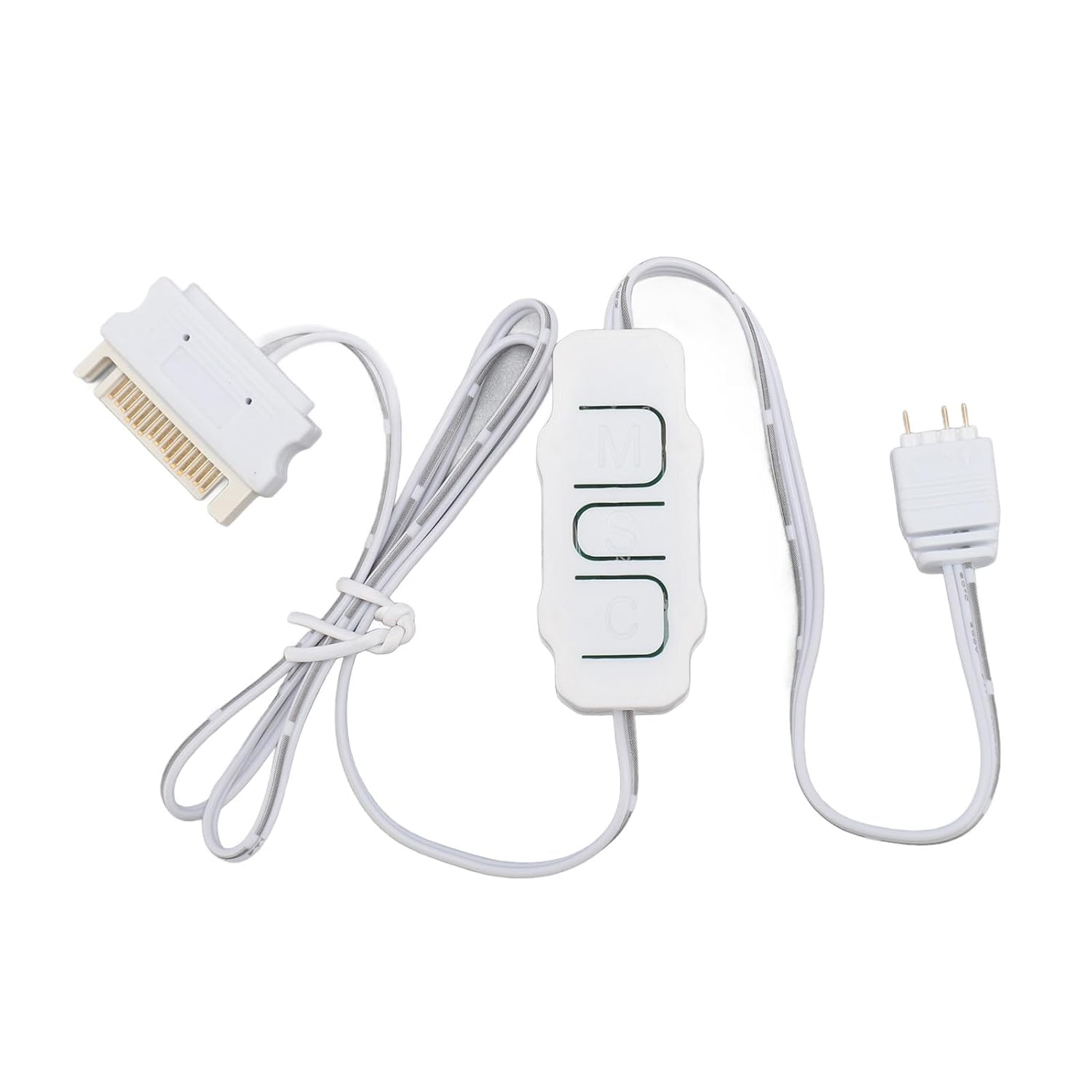 ARGB Controller, Power Supply 5V 3 Pin Professional Stable Performance ARGB Light Stripe Controller for DIY ARGB Devices for Air Cooled Radiators (White) image number 2