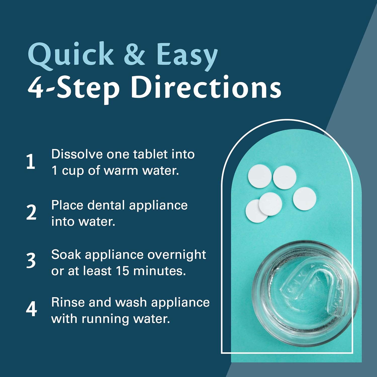 Retainer Cleanser Tablets Cleaner FSA HSA Approved Remove Odors Discoloration Stains and Plaque 2 Month Supply Denture Cleansers Retainers Mouth Guards Denture Bath Mint by M3 Naturals