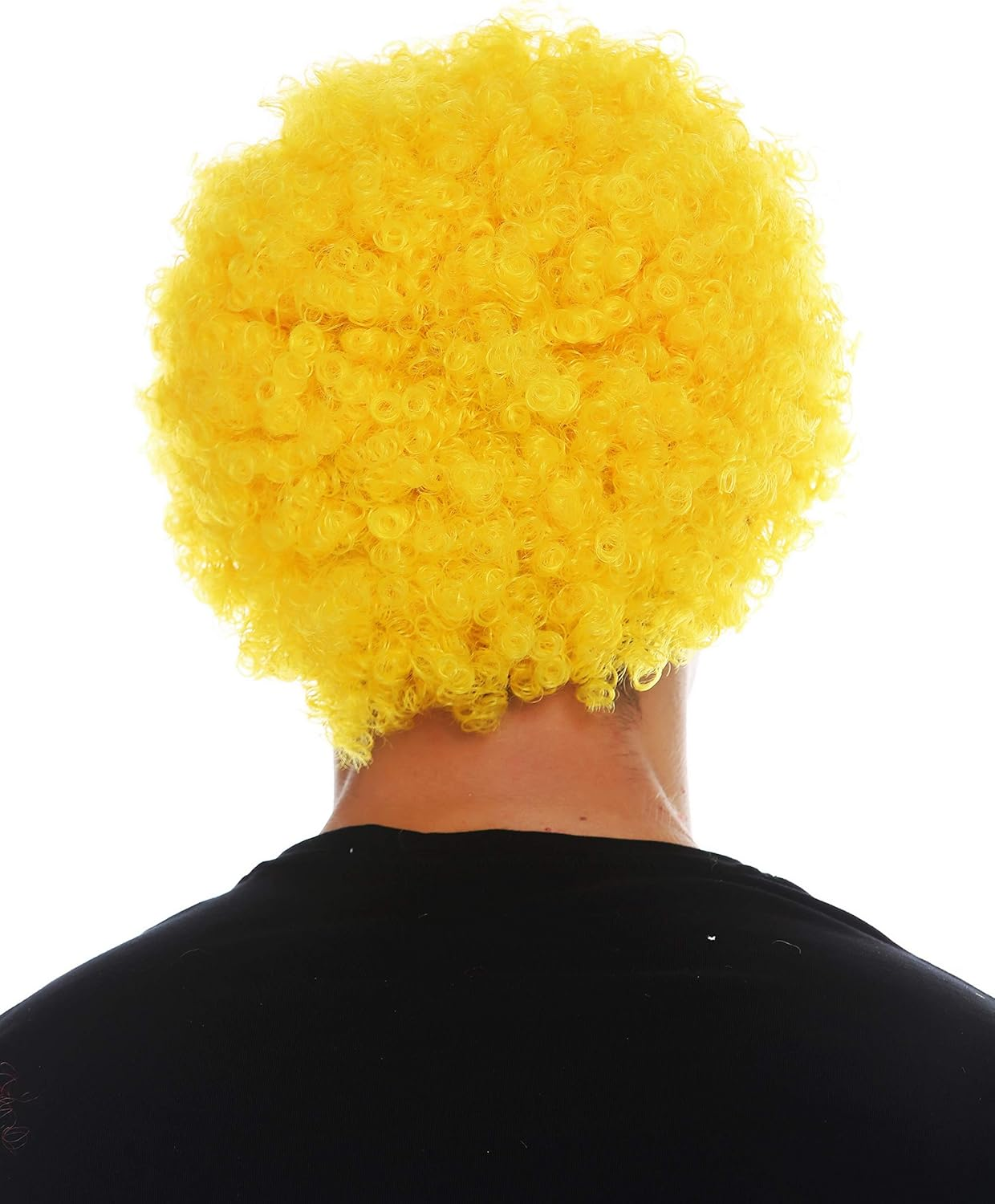 WIG ME up - MMAM-9M-K3070 Wig Carnival Men'S Women'S Clown Yellow Short Afro Kinky Curly Curly Head