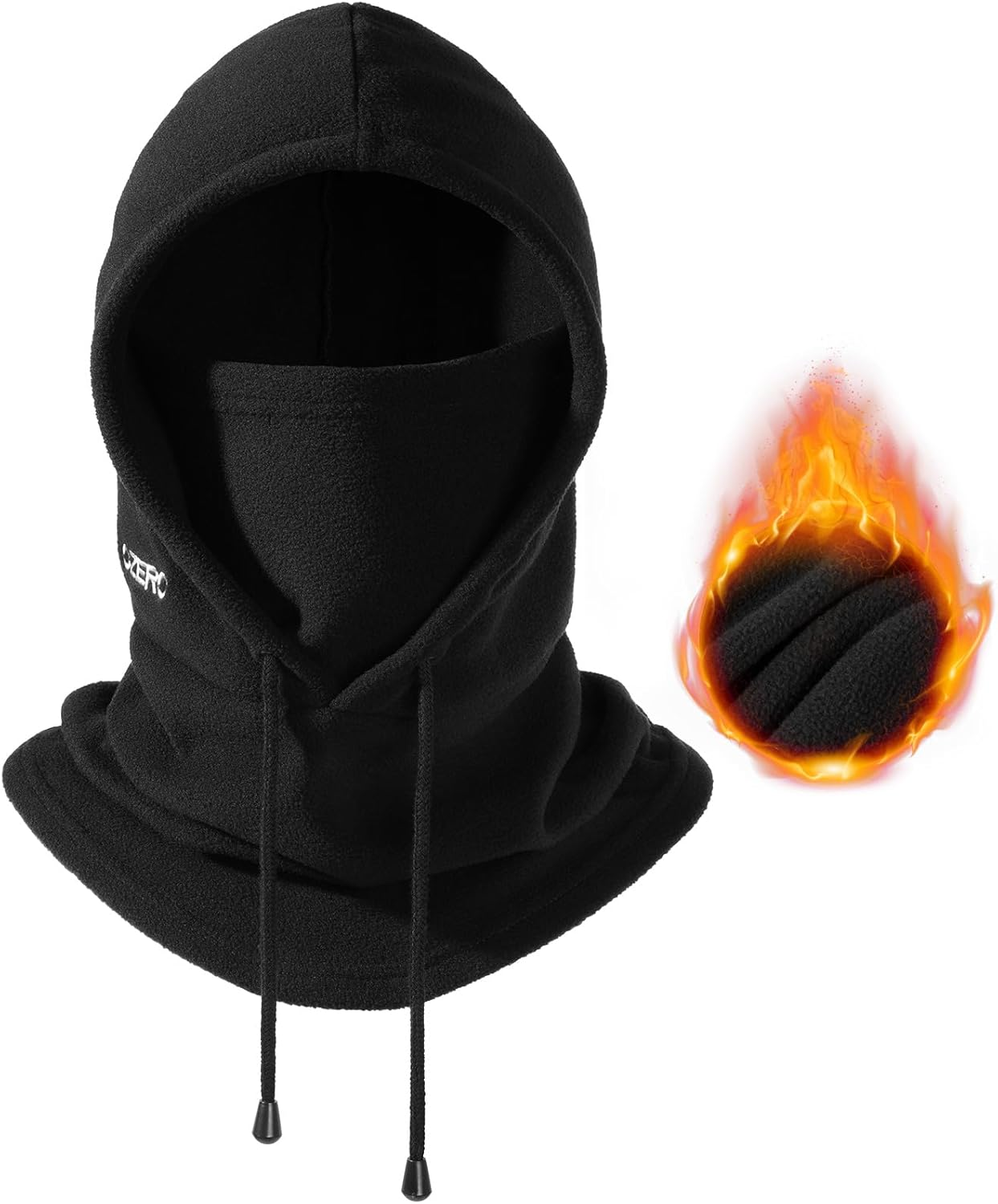 OZERO Balaclava Face Mask: Winter Polar Fleece Hood Ski Mask for Men Women, Convertible Balaclava Hood Face Cover Hat Cap Scarf for Cold Weather