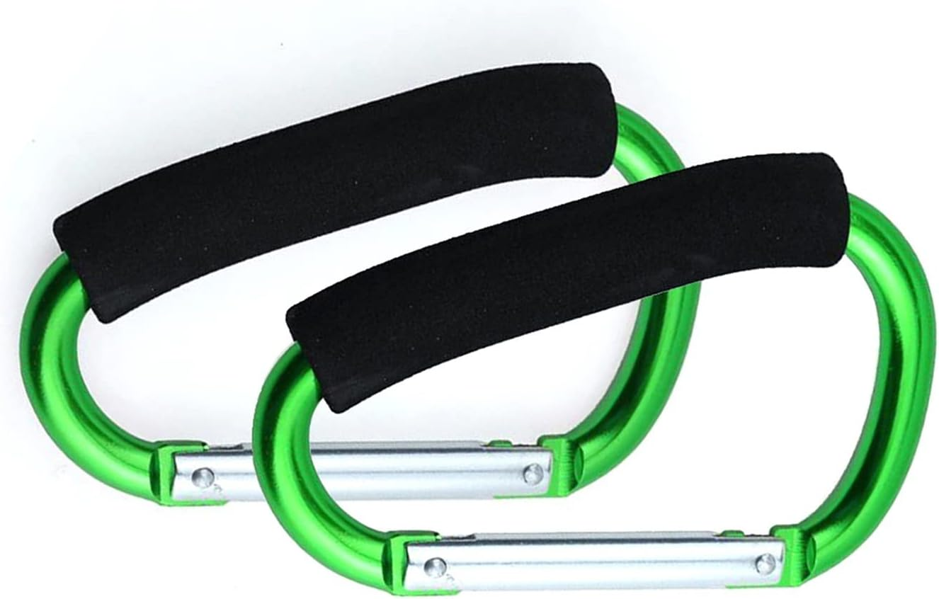 Stroller Hooks by Baby,Large Stroller Hooks for Mommy, 2 Pcs Carabiner Stroller Hook Organizer for Hanging Purses, Diaper Bag, Shopping Bags. (Purple)