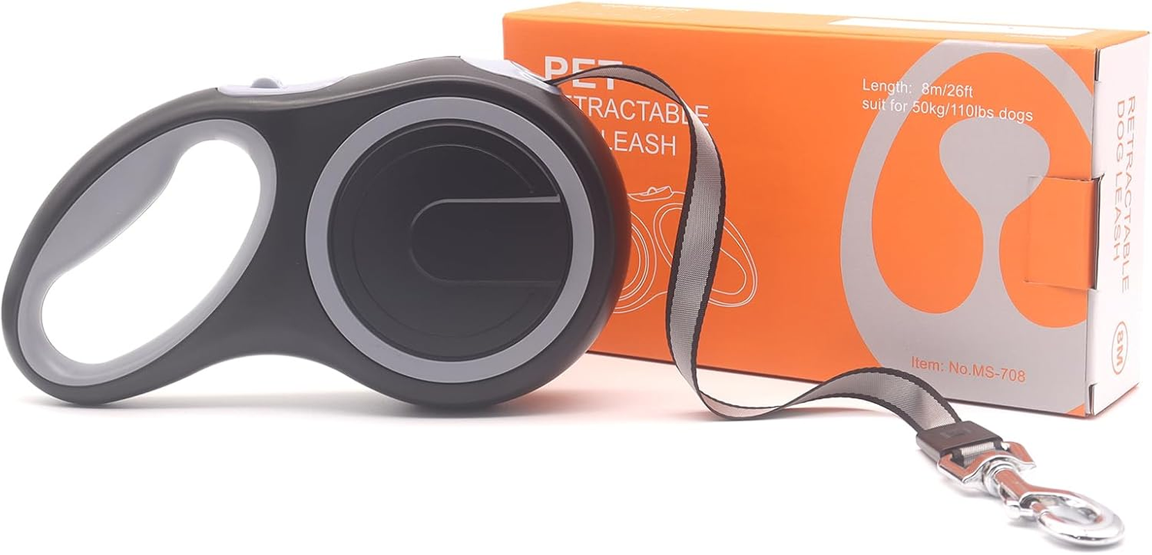 8 Meter Retractable Dog Leash, Heavy Duty for Dogs up to 50Kg, Strong Nylon Tape, Tangle Free image number 2