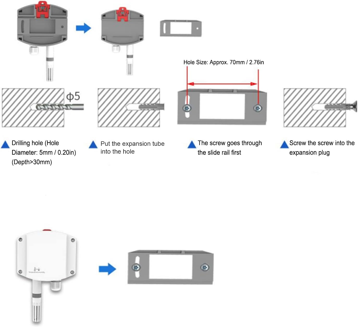 Wall Mounted Temperature Humidi Sensor 4~20Ma Analog Temperature Humidi Transmitter R Garden image number 5