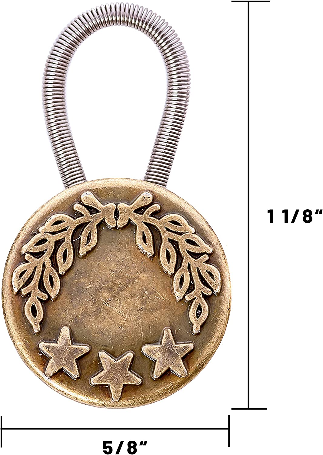 Button Extender for Pants, Jeans - 6-Pack Waist Pant Button Extender - Strong Flexible Jean Waist Extender - Discreet Waistband Extender for Men Women - Modern Durable Metal Pant Extenders for Women, image number 5