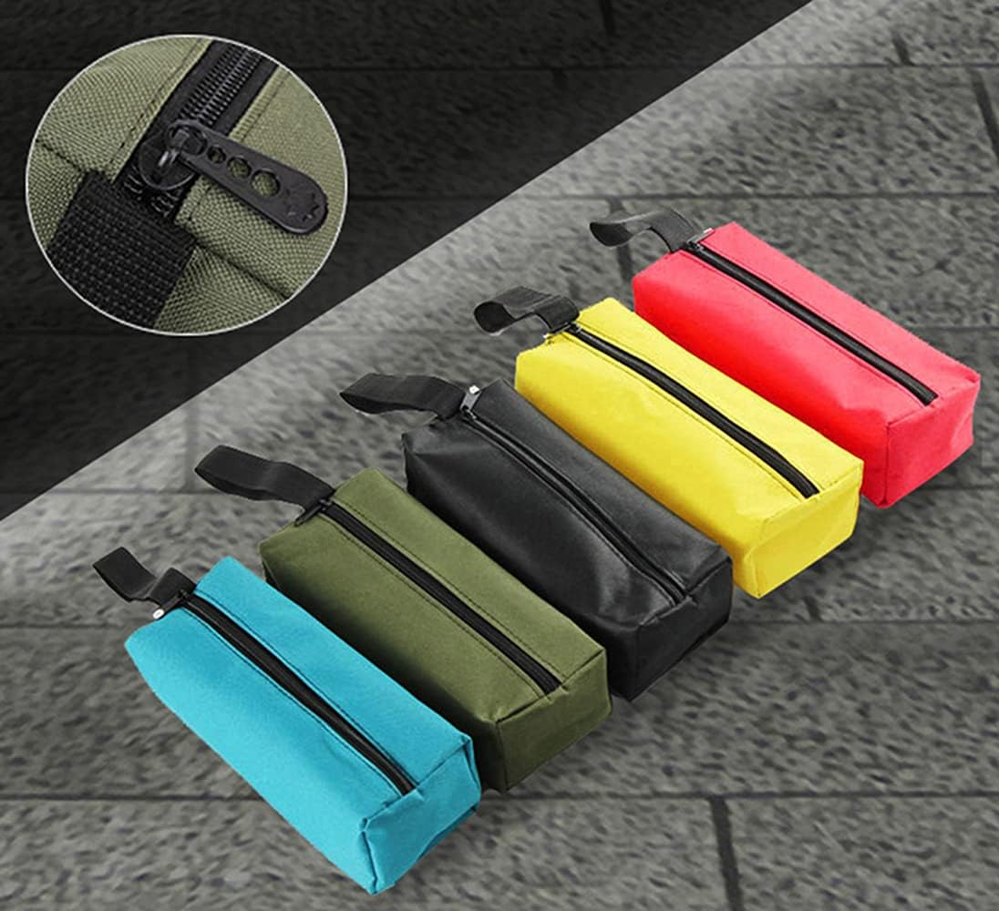 Maizoon Tool Bags 5 Pieces Set,Waterproof Oxford Canvas Zipper Storage Case,Multi-Purpose Hardware Screws Nails Drill Bit Metal Parts Repair Organizer Pouch,Uh04 image number 6