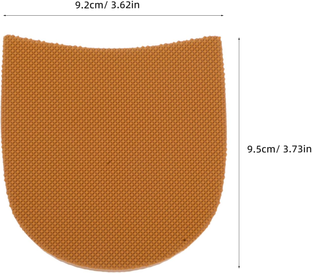 Baluue Shoe Heel Repair Pads - 2Pcs Anti-Slip Rubber Shoe Heel Repair Replacement Pads Kit for Women Men Easy Application Comfortable Walking - Khaki image number 6