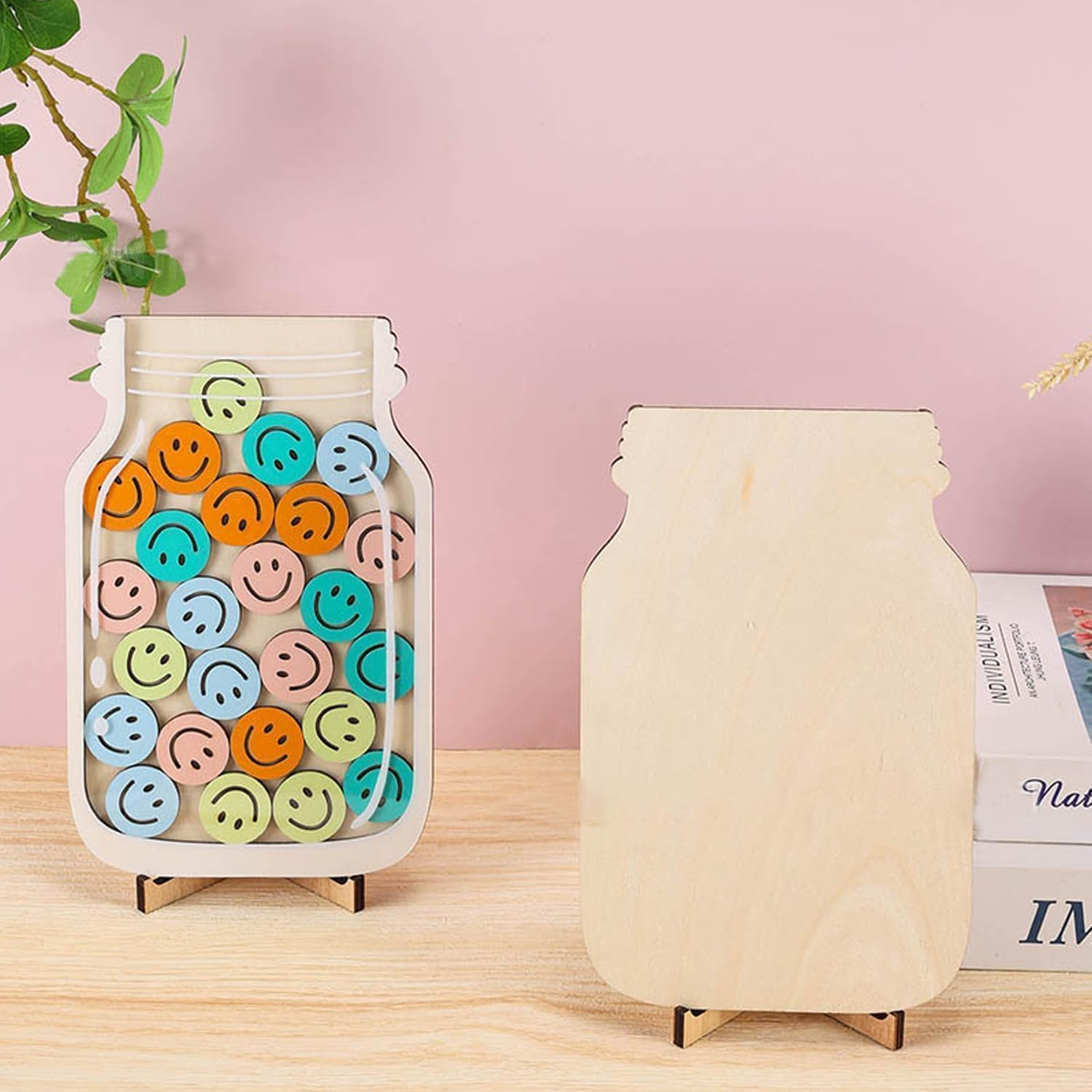 Magnetic Reward Jar, Personalized Reward Jar Positive Behavior Jar,Classroom Reward Jar for Kids, Magnetic Reward Jar for Classroom Bulletin Board,Smiling image number 1