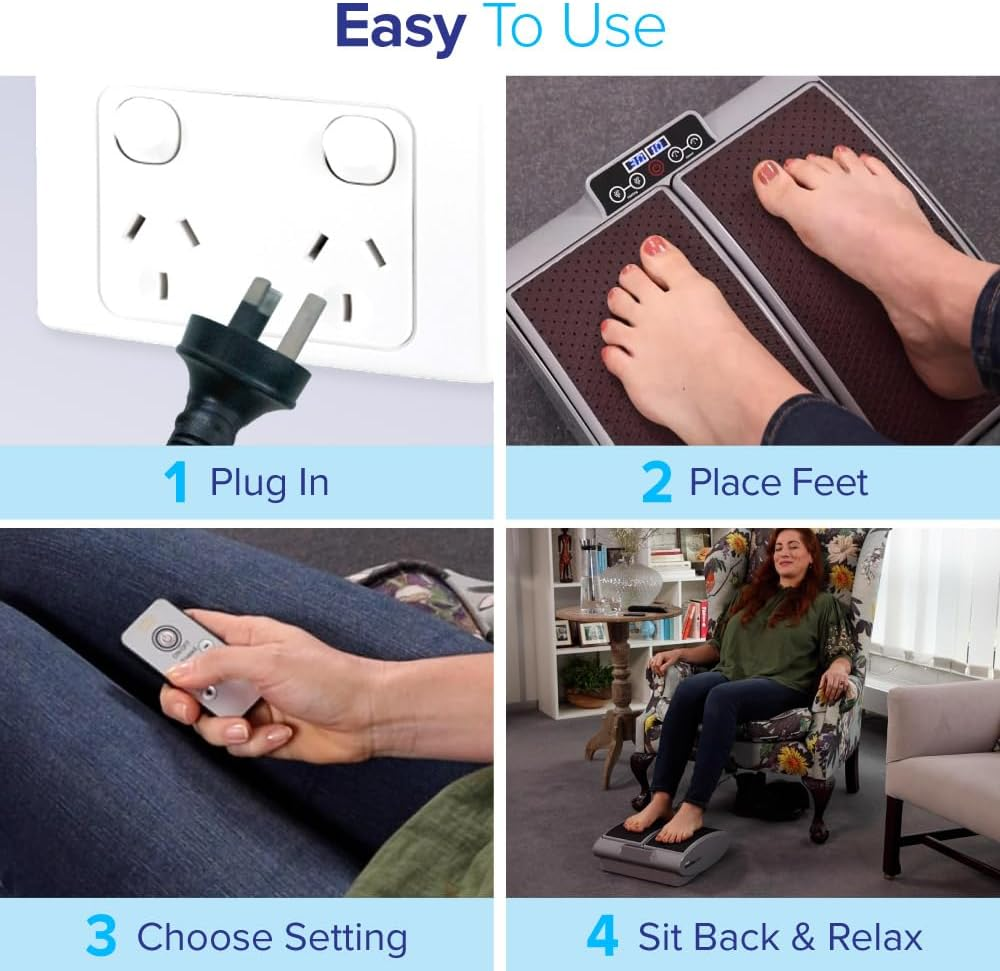 Dr Ho'S Motionciser Passive Exercise Machine with Massage & Soothing Heat, Walking Simulator, Helps Mobility and Strengthen Muscles, 10 Speeds, Wireless Remote image number 2