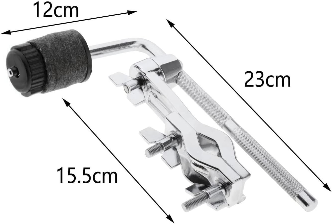 Jiayouy Drum Set Mounting Clamp Chrome Cymbal Boom Arm with Clamp Holder Bracket Percussion Instrument Accessories Silver image number 3