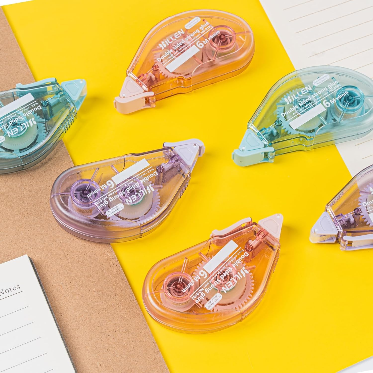 Double Sided Tape Roller, Scrapbooking Supplies, Sticky Tape Glue Roller Dispenser for Scrapbook, Journaling DIY Crafts, Perfect for Gift Wrapping Photo Albums - 6 Pack image number 5