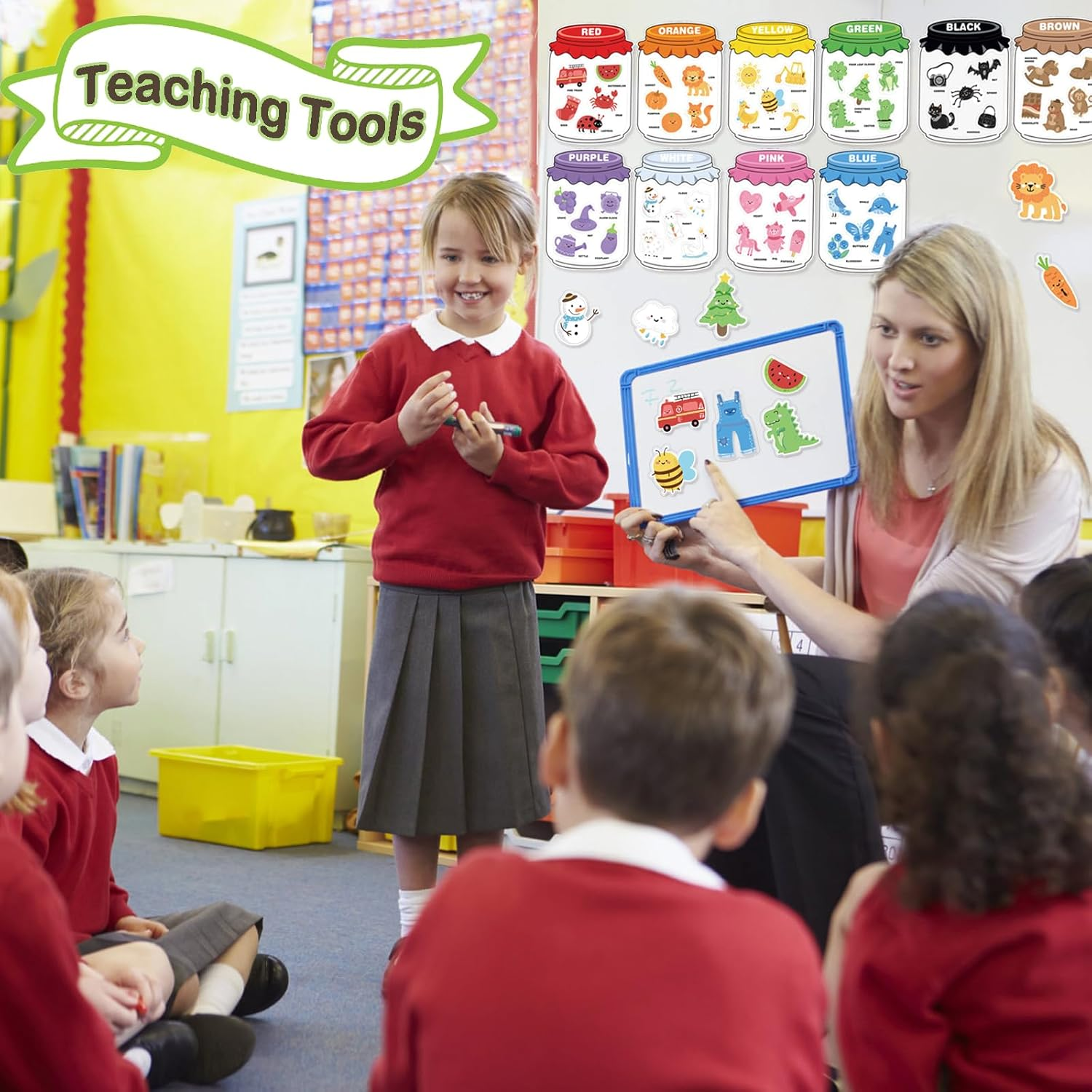 10 Pieces Color Sorting Toys, Educational Flash Cards image number 6