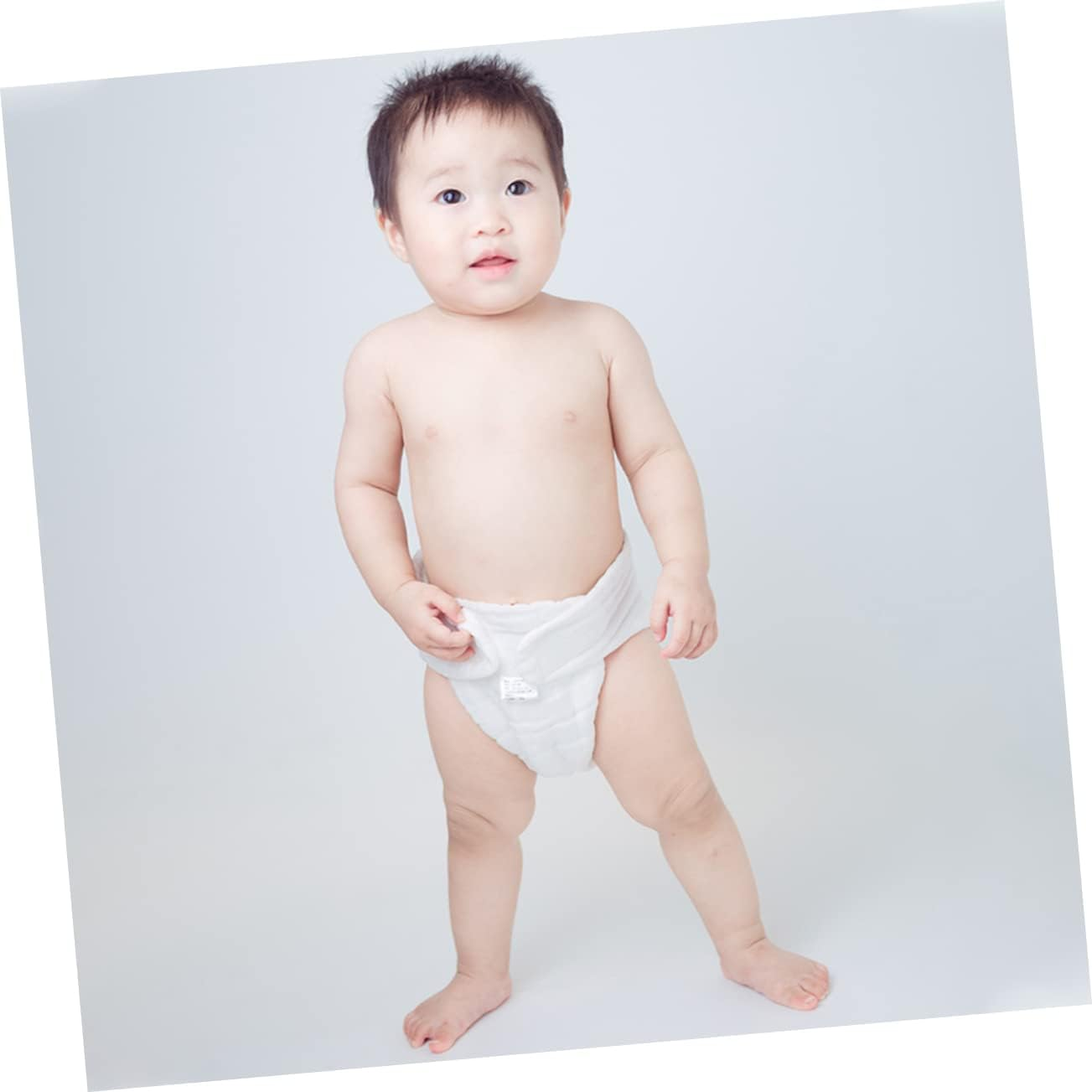 KOMBIUDA Reusable Newborn Cloth Diapers Breathable Inserts for Babies, Washable Baby Cloth Diaper Pants, Size L 50X46Cm Suitable for 15-25Lb, 5Pcs Set image number 6