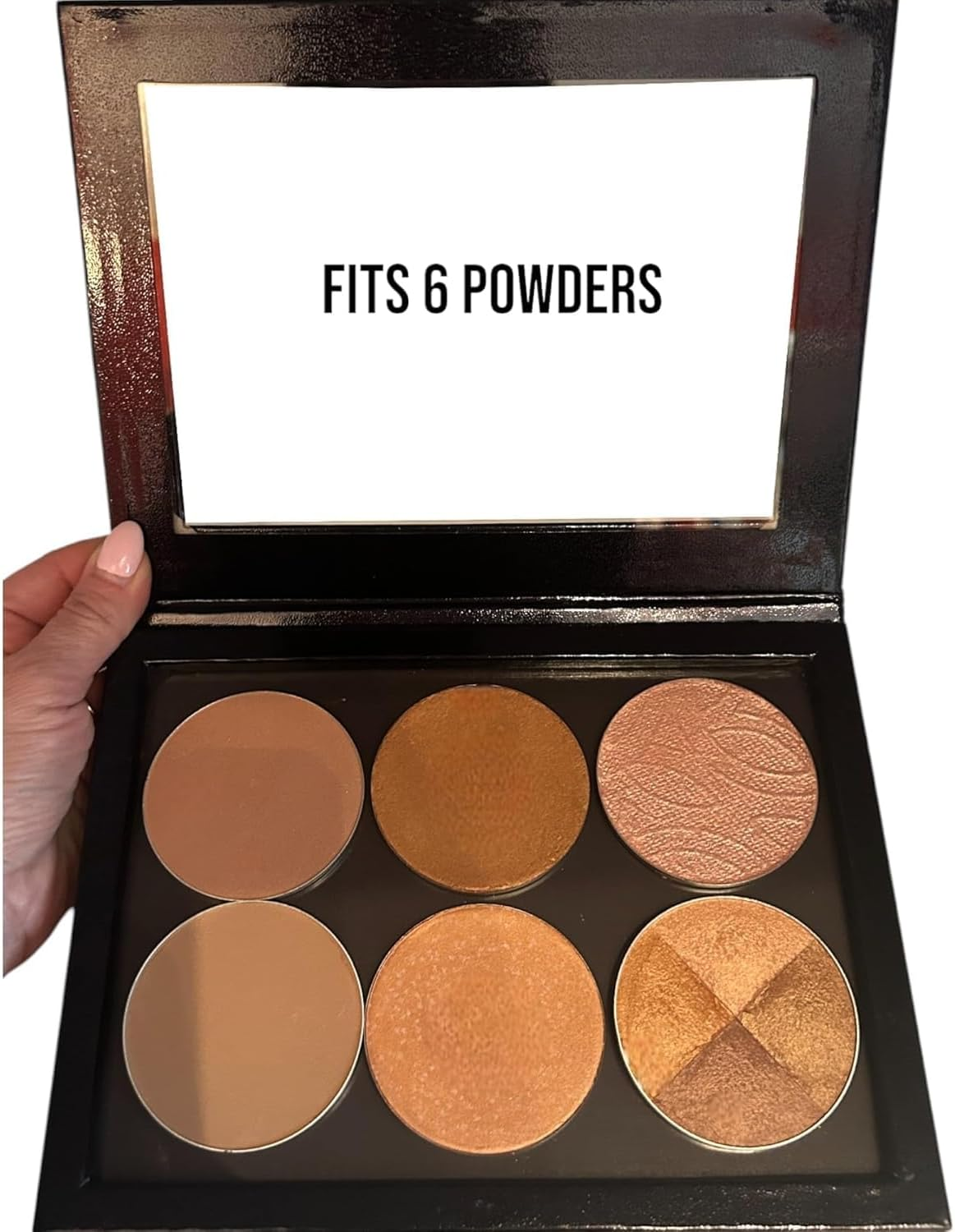 Z Palette Extra Large Empty Magnetic Makeup Palette with Clear Window to Depot Eyeshadow Blush Lipstick Powder Comes with Metal Stickers