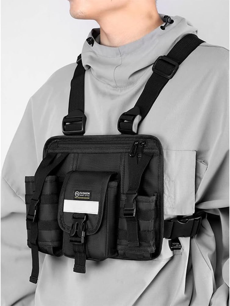 TDYU Radio Chest Harness Chest Front Pack Pouch Holster Vest Rig for Baofeng Kenwood Arcshell Motorola Two Way Radio Walkie Talkie image number 2