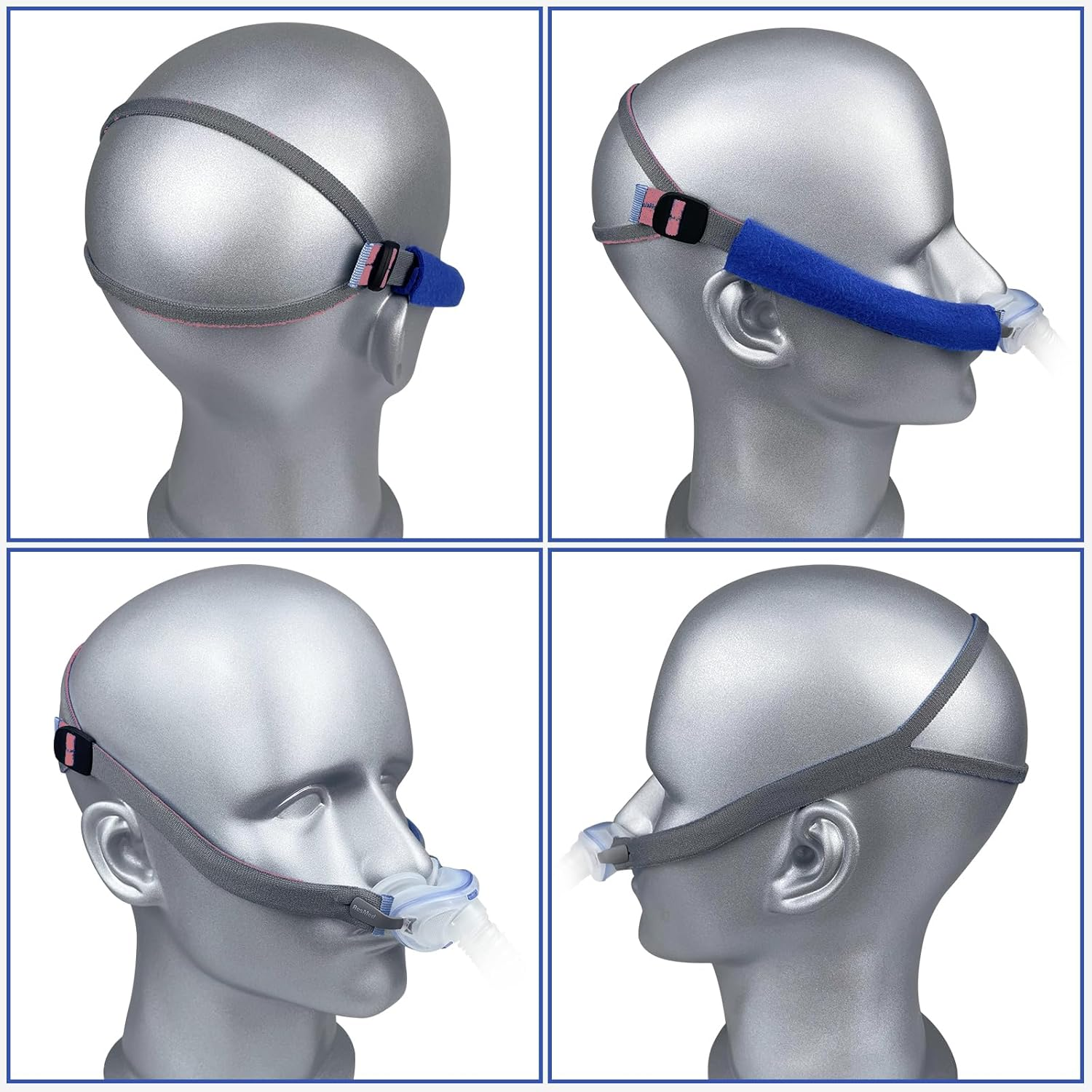 Upgraded Airfit P10 N30 Headgear Strap Nasal Mask Replacement Straps Supplies Fully Adjustable Design Quickfit Compatible with Airfit P10 N30 Airsense 10 11 Nasal Pillow Mask System (Pink 2-Pack) image number 5