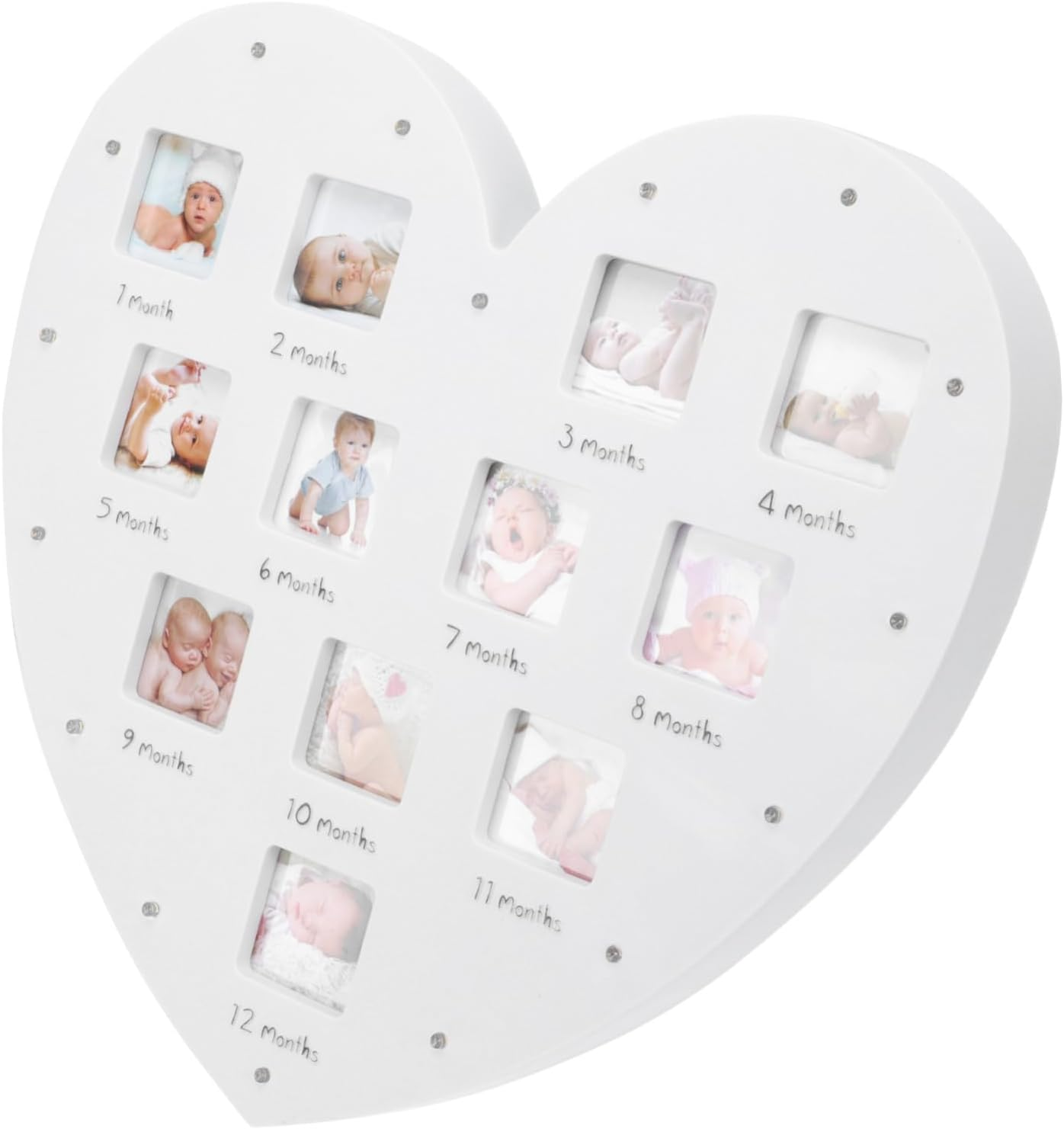 Toyvian Keepsake Frame for Newborn Month Photo Album Wall Hanging Decor for Growth image number 5