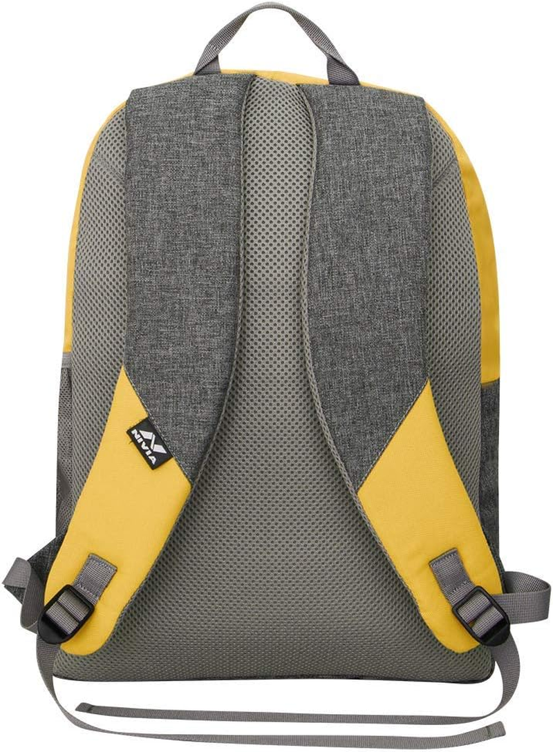 Nivia 5257 Dunes School Bag (Yellow/Grey 24 Liters) Backpack | Laptop Bag | Sports Bag | Kids | Water-Resistant | Breathable Air Mesh Shoulder Support for Comfort & Ventilation image number 2