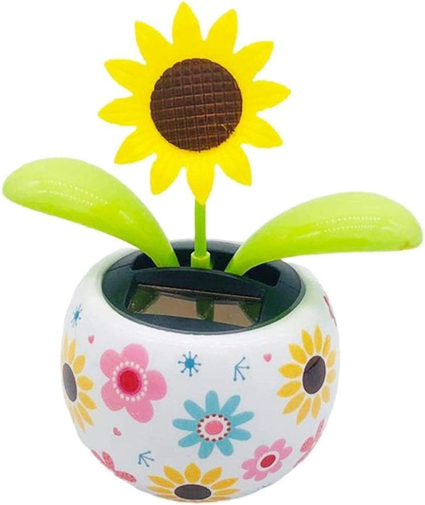 Sunflower Solar Dancing Flower Solar Dancing Solar Toys, Solar Powered Swinging Animated Dancer Toy Office Desk Car Decoration for Car, Funny Ornaments, 1 Piece Solar Power Kits image number 3