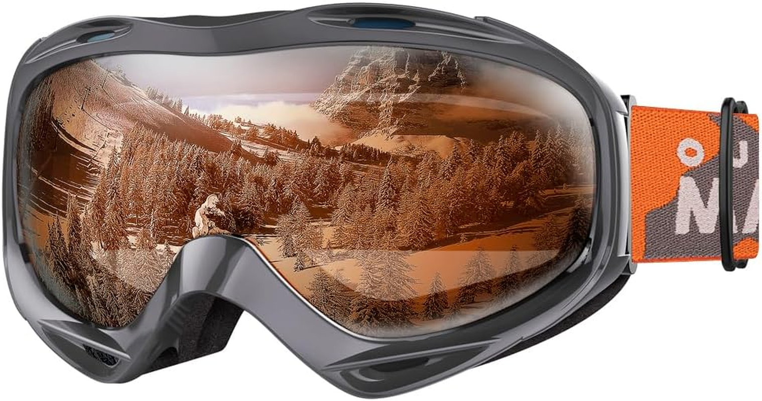Outdoormaster OTG Ski Goggles - over Glasses Ski/Snowboard Goggles for Men, Women & Youth - 100% UV Protection