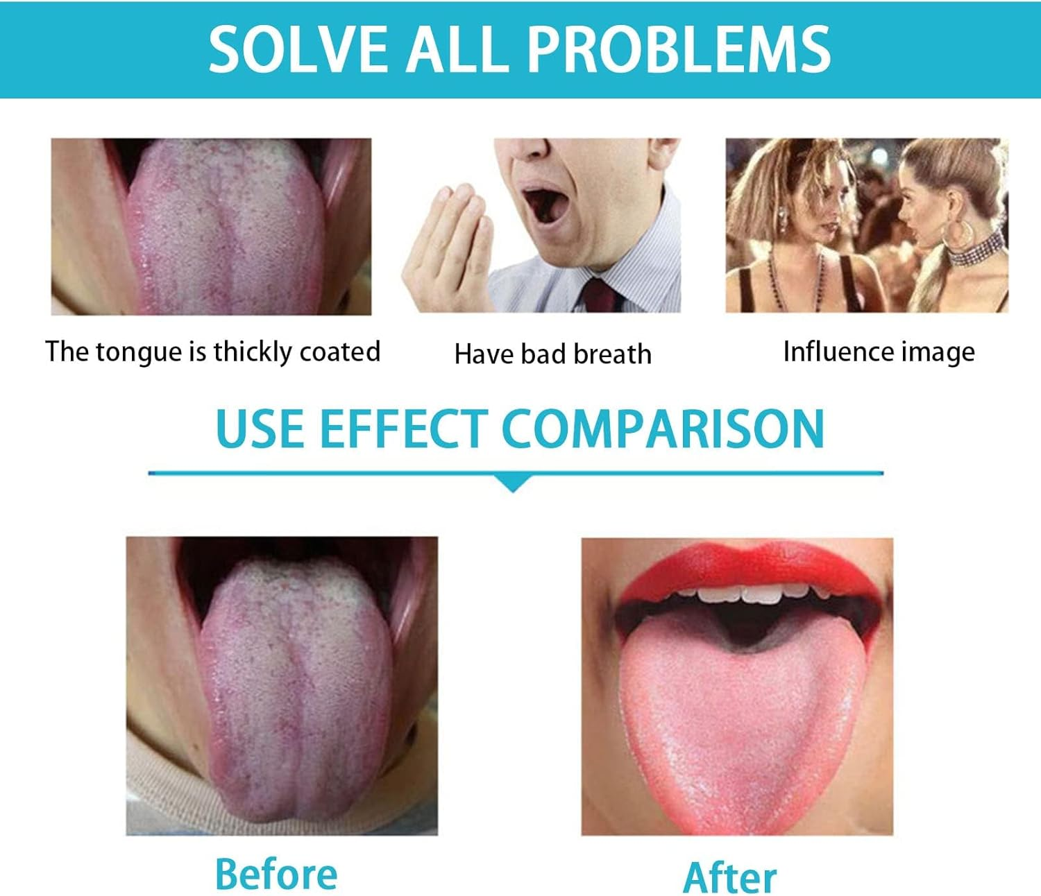 2 Pack Tongue Scraper,Stainless Steel Tongue Cleaners,Tongue Scraper for Adults and Kids, Reduce Bad Breath and Fresh Breath(Silver), 2 Pack Silver U-Shaped image number 5