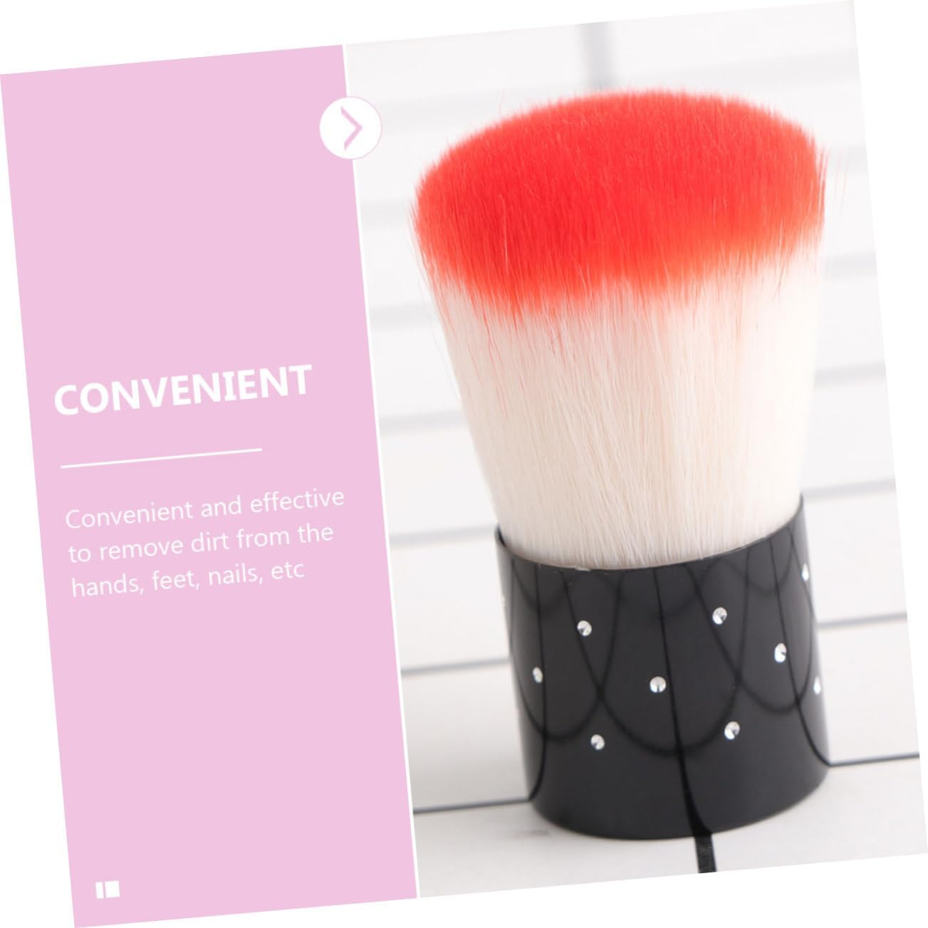 HEALEEP 2Pcs Nail Dust Brush Bristle Cleaning Brush for Manicure Nail Cleaner Dusting Powder for Women image number 3