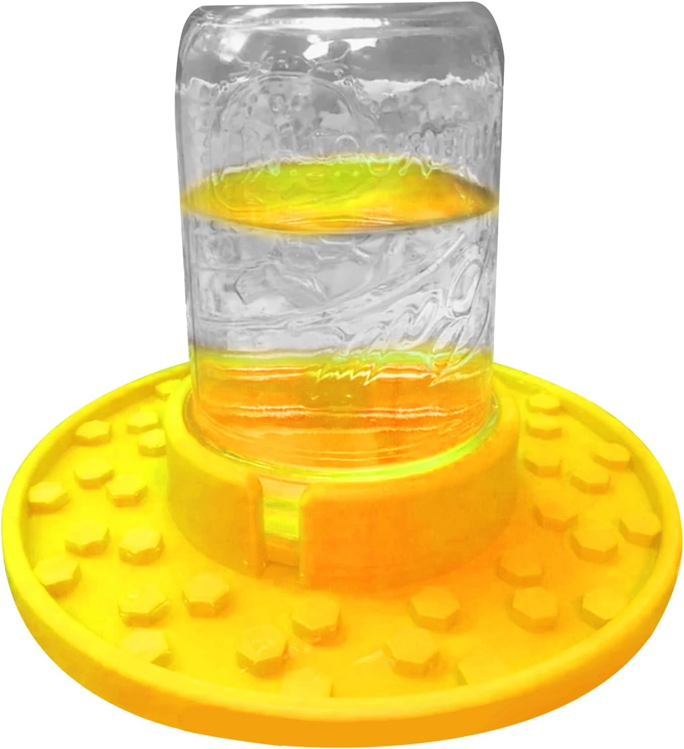 Jar Bee Feeder ? Hive Entrance Watering Cup for Thirsty Pollinators | Reusable Sugar Water Station for Honeybee Hydration, Outdoor Beekeeping Equipment for Backyard Garden Apiaries image number 3