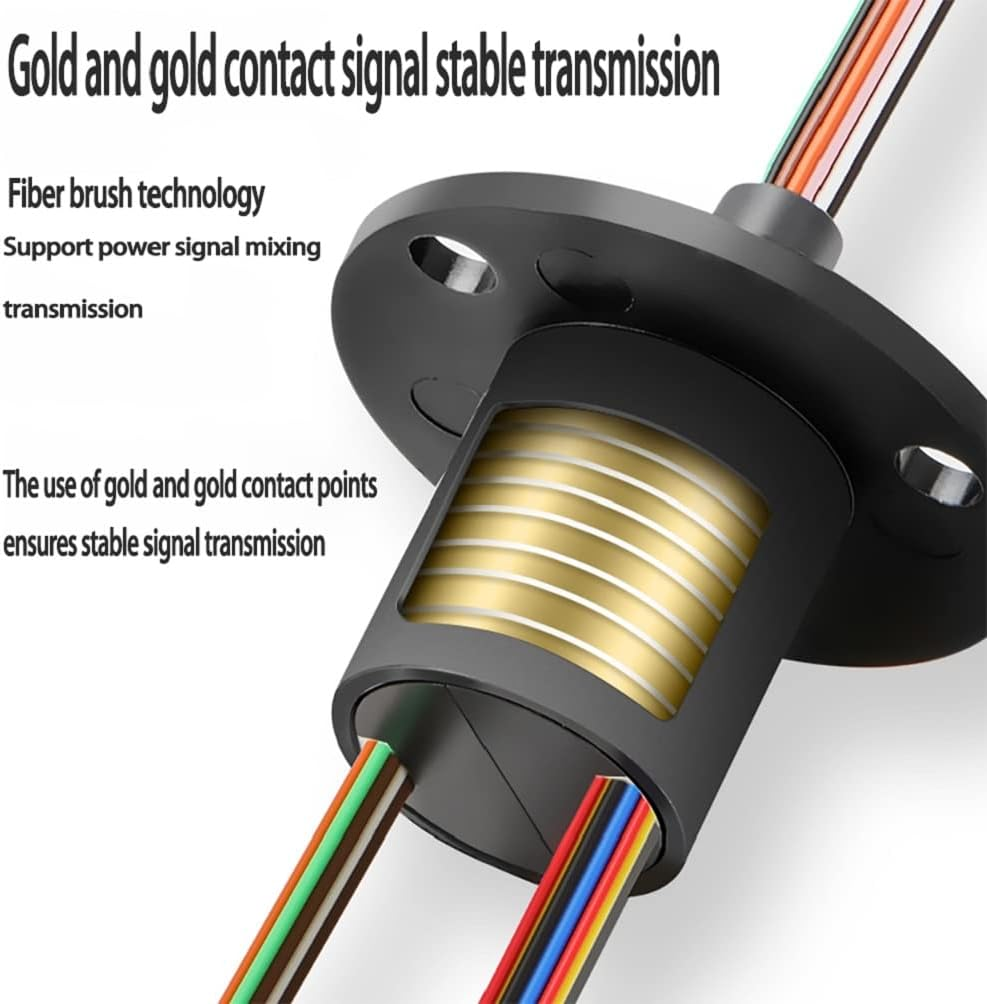 Slip Ring Electrical Slip Ring Motor Slip Ring Rotating Connector Slip Ring Electrical Connector Slip Ring Connector 3 Wires 10A Diameter 22Mm image number 3