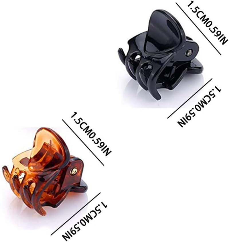 Pack of 24 Small 1.5 Cm Mini Hair Clips, Plastic Small Hair Clips for Girls and Women image number 3