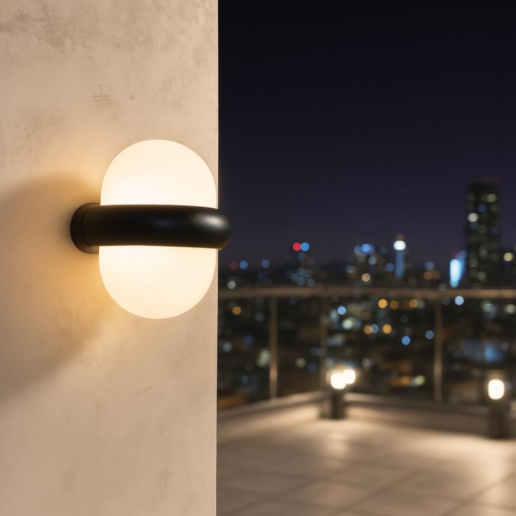 M Ledme - 10W LED Globe Wall Light, Warm White 3000K, 920Lm, 180&deg; Beam Angle, IP54 Waterproof, Ideal for Outdoor Lighting in Garden, Patio, Patio or Facade image number 6