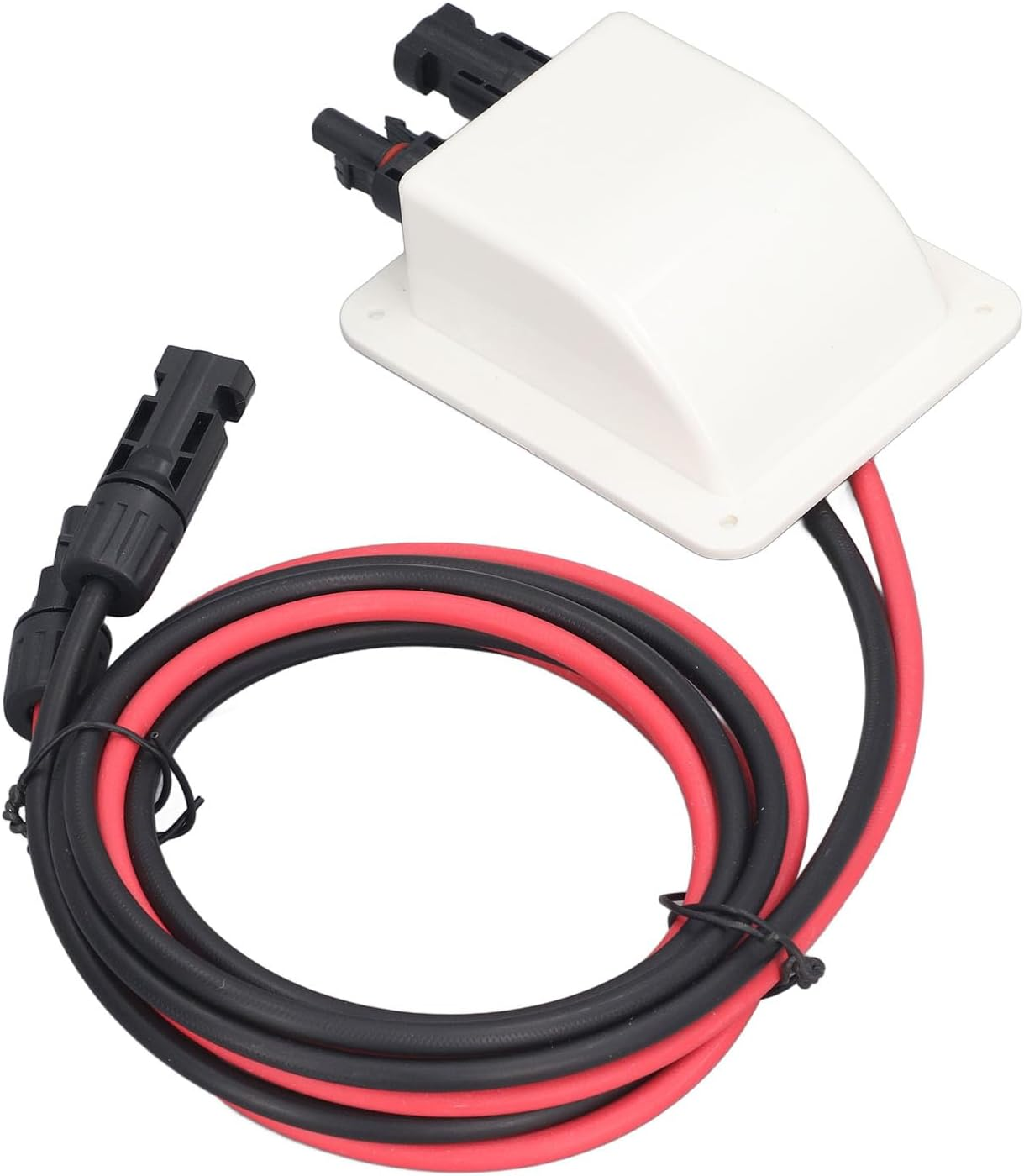 Solar Double Cable Entry Gland, Multiple Safety Protections Low Power Loss UV Resistant RV Solar Entry Housing with 2M 10AWG Extension Cord for Yacht image number 1