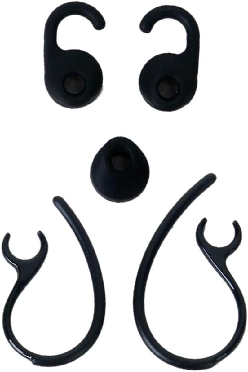 P Prettyia Replacement Eartips for Jabra Easygo/Easycall/Clear/Talk Bluetooth Headset (3-Piece Gel Earphones + 2 Piece Ear Hooks) image number 1