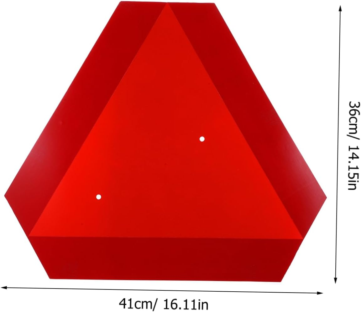 Reflective Triangle Sign for Slow Moving Vehicles Golf Cart Safety Board High Visibility Road Sign image number 5